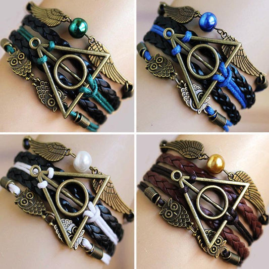 Multi Layers Bracelet with sign of the Deathly Hallows
