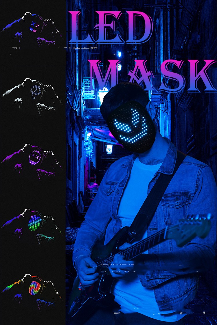 Halloween LED Mask With USB Cable