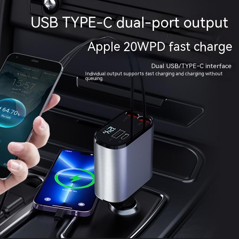 Super-Fast Car Charger with built in Attachments